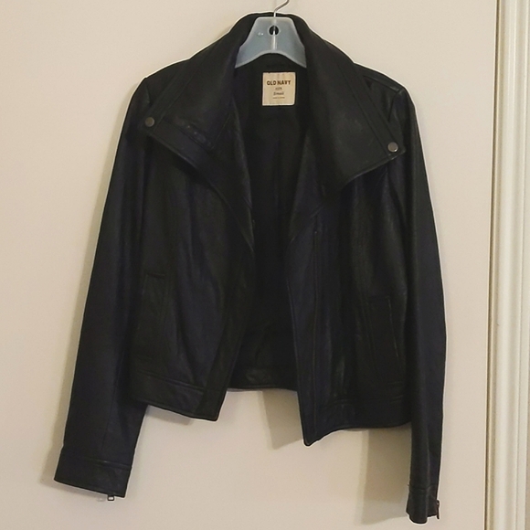 Black 100% Genuine Leather Moto Jacket, Black sz Sm - Picture 3 of 7